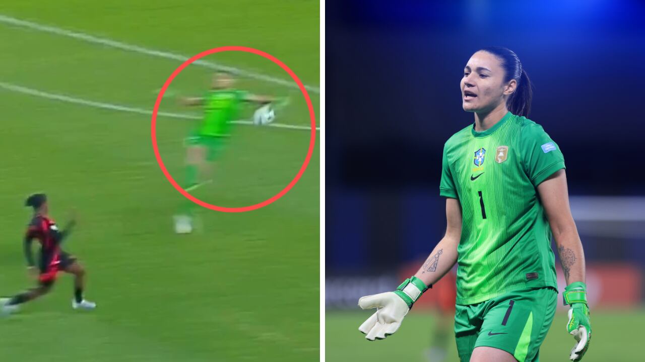 Portera de Brasil, expulsada por insólito 'blooper' contra Colombia en Copa América femenina.