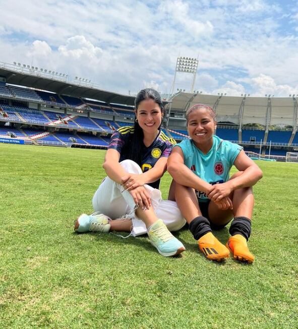Leicy Santos junto a su novia Geraldine Matallana