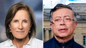 Salud Hernández y Gustavo Petro.