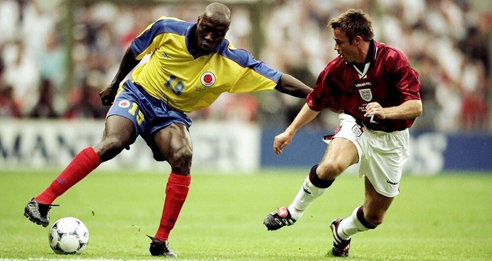 Partido de Colombia en el Mundial Francia 1998.