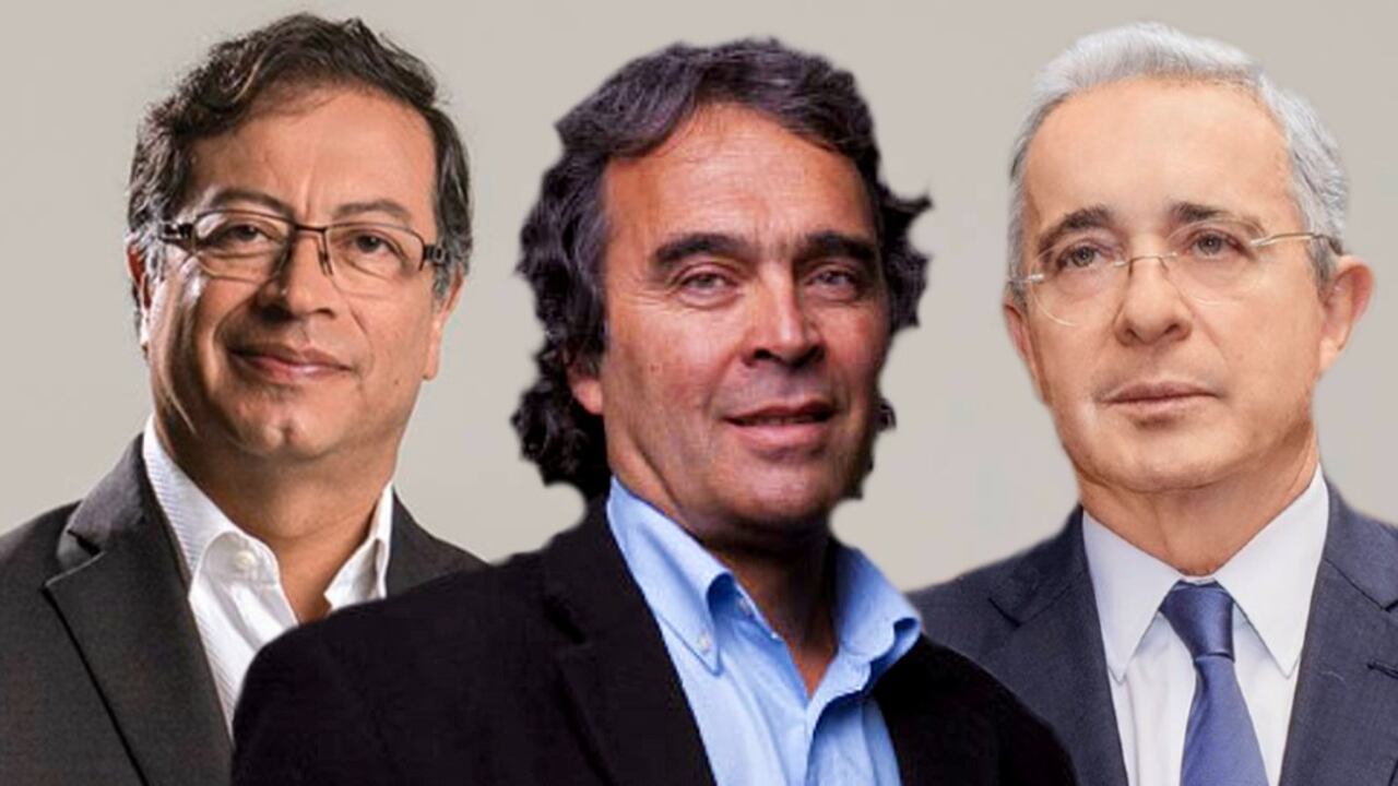 Gustavo Petro, Sergio Fajardo y Álvaro Uribe.