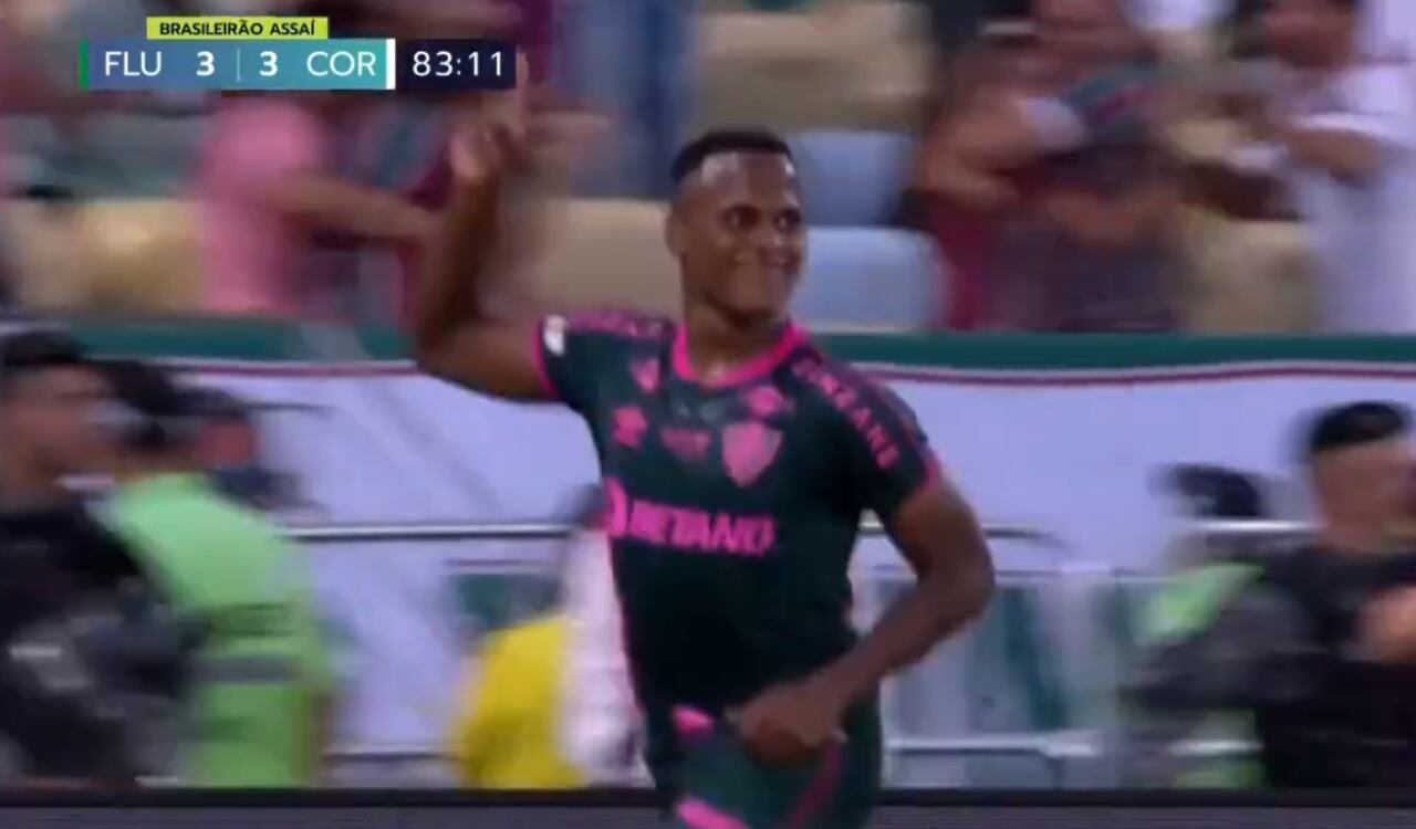 Jhon Arias marcó ante Corinthians en el Brasileirao