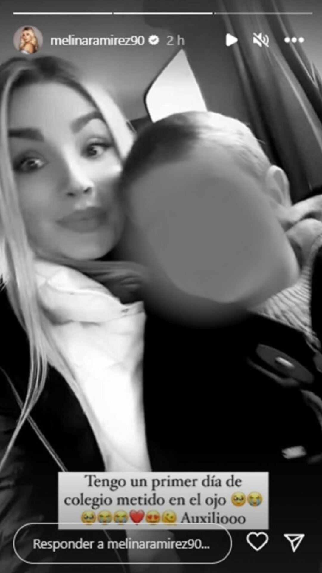 Melina Ramírez y su hijo Salvador