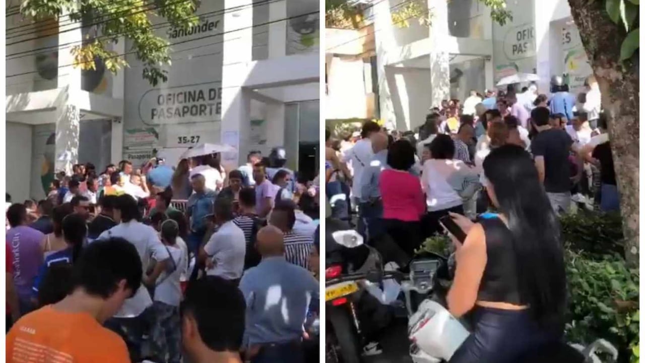 Así se encuentra la oficina del pasaporte.