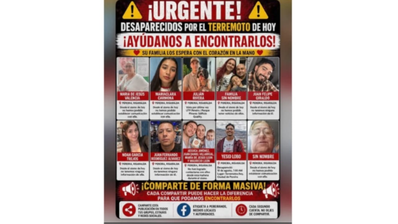 Los rostros de la tragedia.