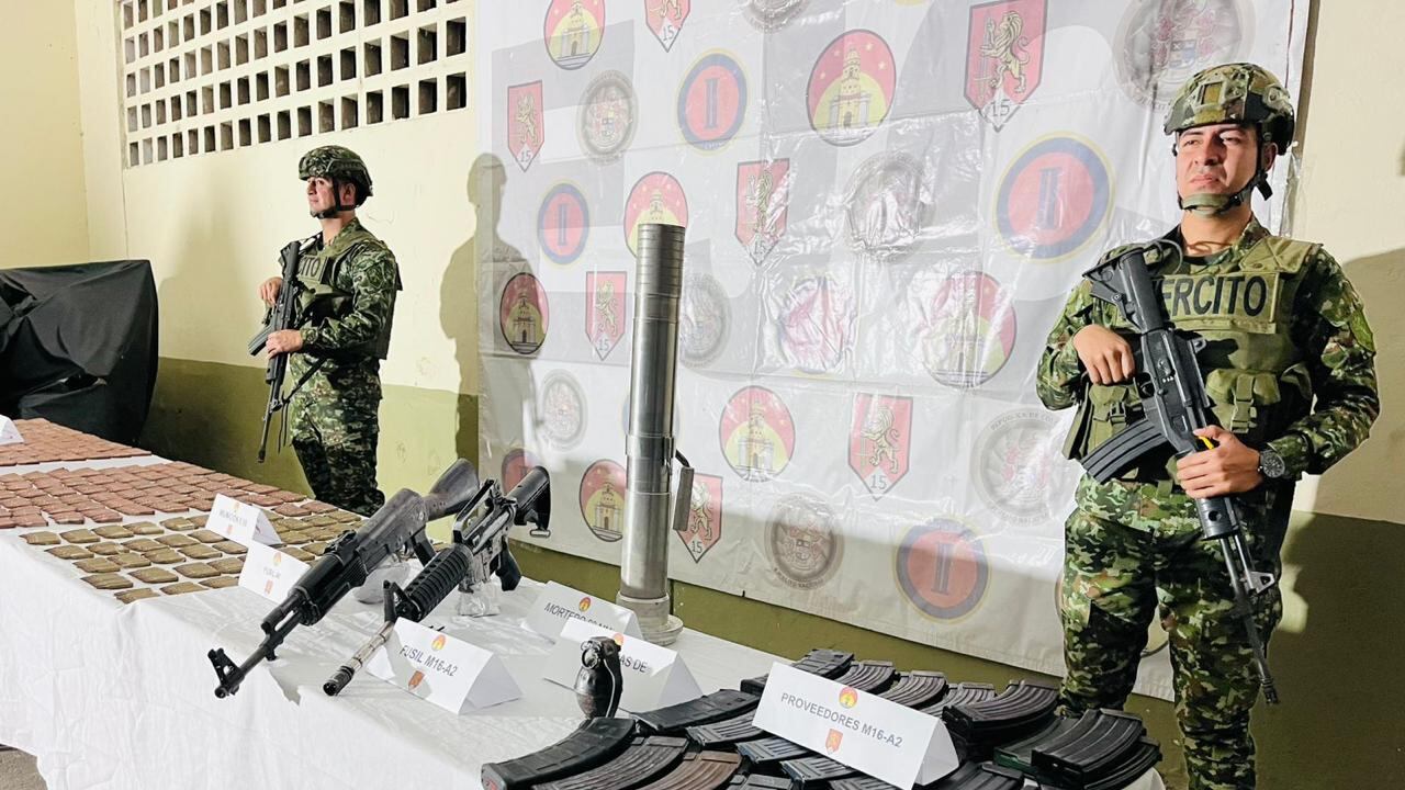 Ejército Nacional incautó un importante cargamento de material de guerra en la subregión del Catatumbo.