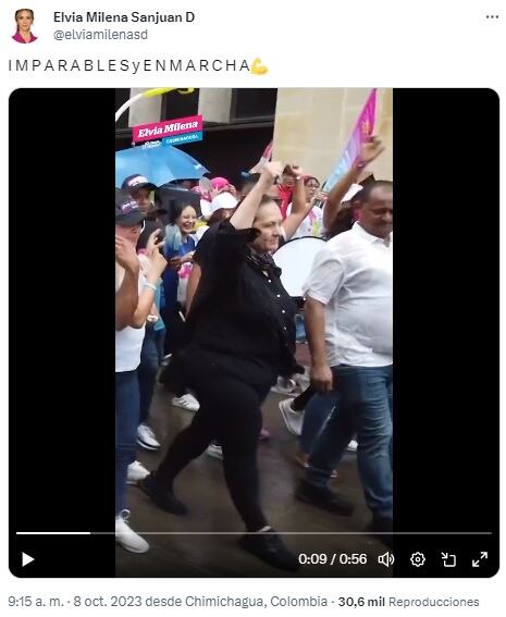 Cielo Gnecco hace campaña por Elvia Milena San Juan.