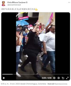 Cielo Gnecco hace campaña por Elvia Milena San Juan.