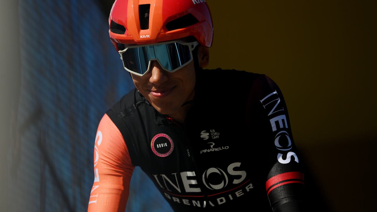 THOIRY, FRANCE - MARCH 04: Egan Bernal of Colombia and Team INEOS Grenadiers prior to the 82nd Paris - Nice 2024, Stage 2 a 177.6km stage from Thoiry to Montargis / #UCIWT / on March 04, 2024 in Thoiry, France. (Photo by Alex Broadway/Getty Images)