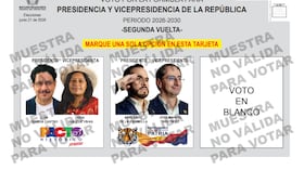 Tarjetón segunda vuelta.