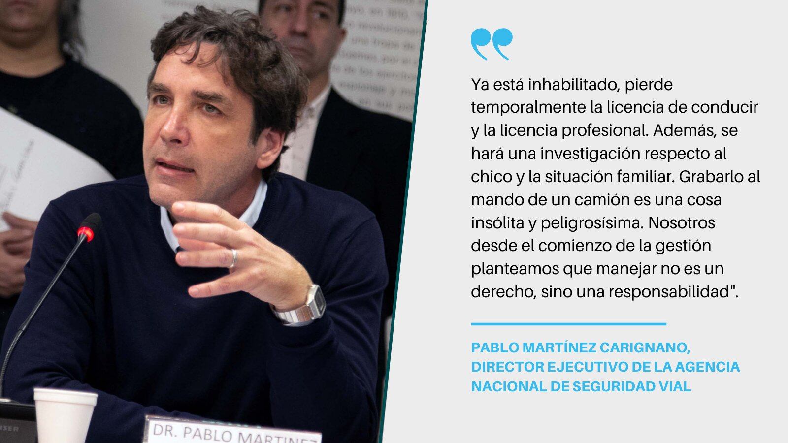 Al padre argentino se le retiró la licencia para conducir.