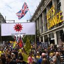 En pleno pico por cepa Delta, miles de personas protestan en Londres contra restricciones anticovid