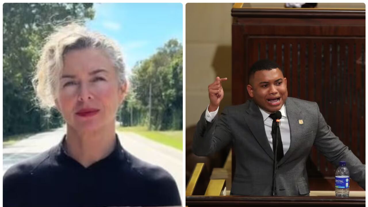 La actriz Margarita Rosa de Francisco y el congresista Miguel Polo Polo.