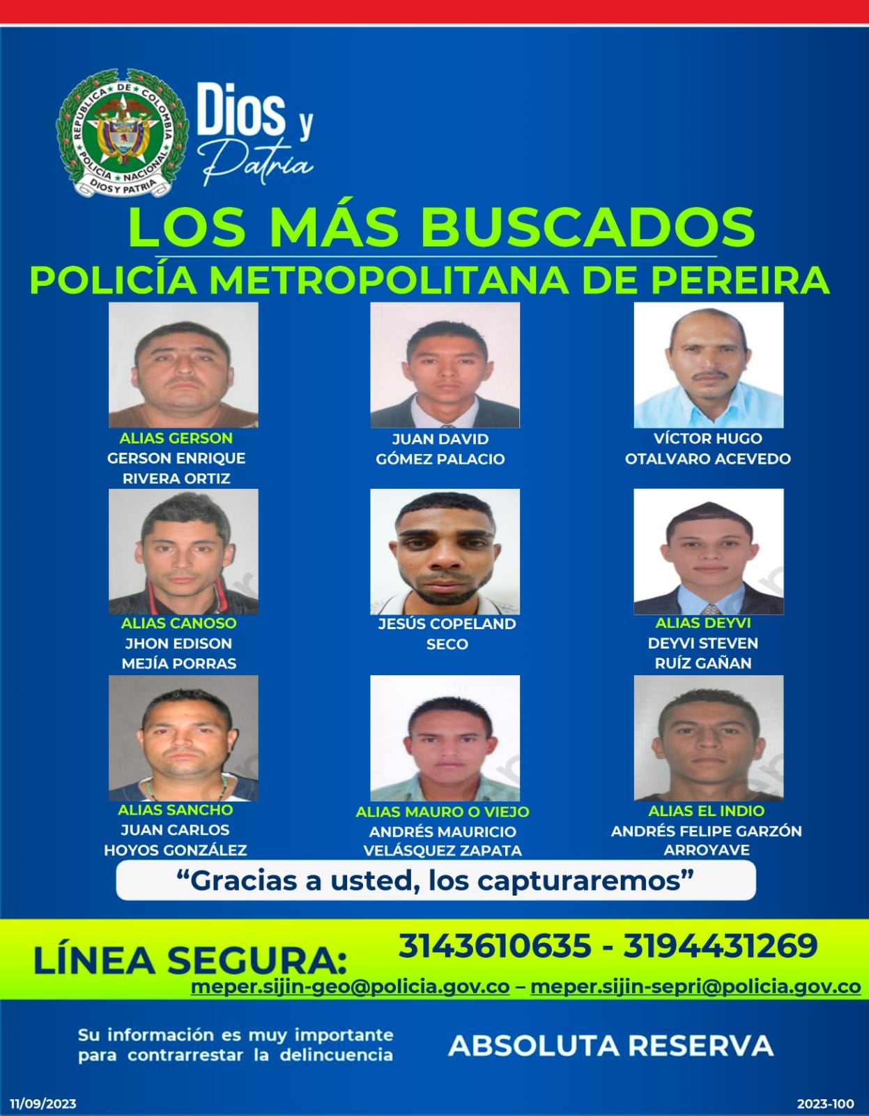 Los más buscados en Pereira