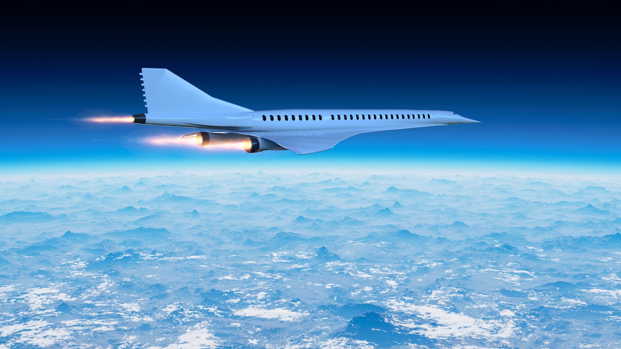 Foto de referencia de un avión hipersónico.