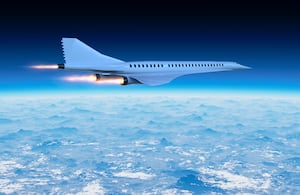 Foto de referencia de un avión hipersónico.