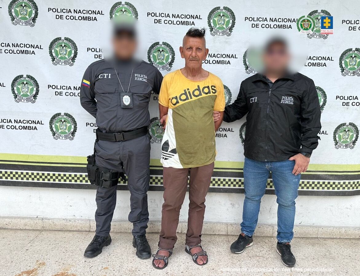 Alias El Viejo capturado por la Policía y la Fiscalía.