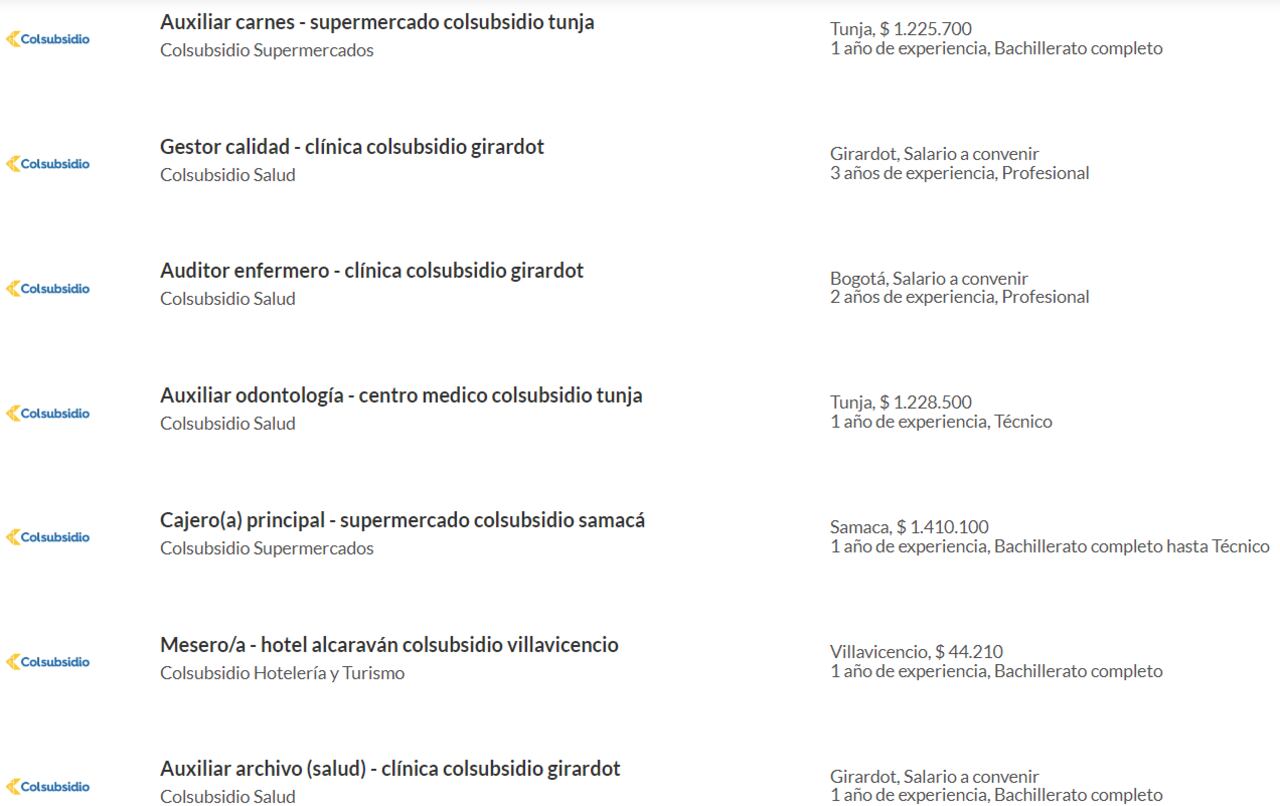 Colsubsidio tiene nuevas ofertas de trabajo, revíselas, ingresando al portal de empleos de Semana en: https://www.semana.com/empleos/