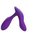 silicone elastic massager in a waterproof case with a button and contacts for charging a gadget for enjoyment, an object only for adults isolated on a white background, nobody.