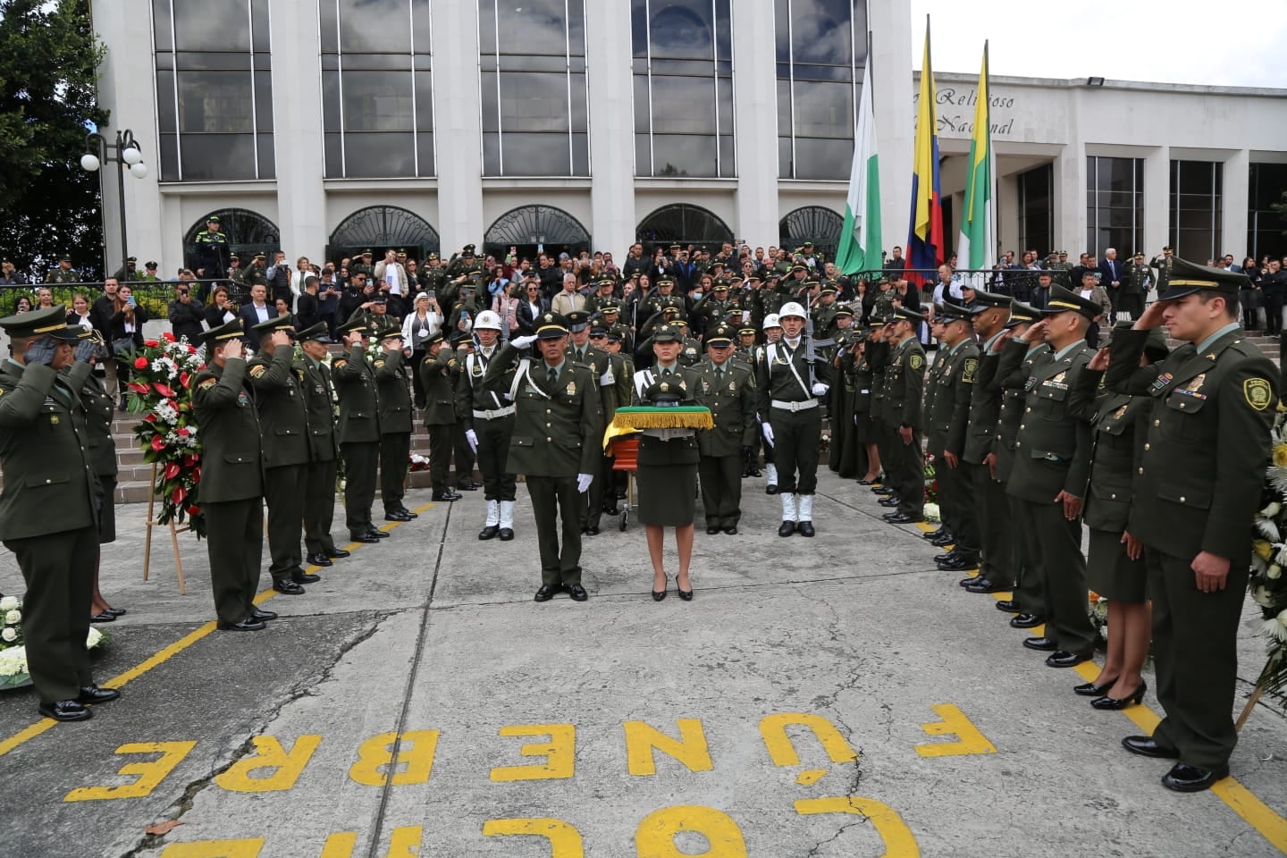 Sepelio del patrullero Andrés Idarraga Orozco, asesinado en Catatumbo