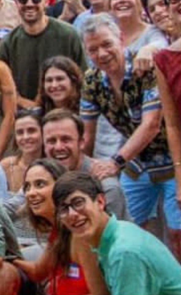 Lucas Pombo y Juan Manuel Santos