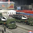 Desfile militar en Corea del Norte, foto tomada de la Agencia Central de Noticias de Corea del Norte.