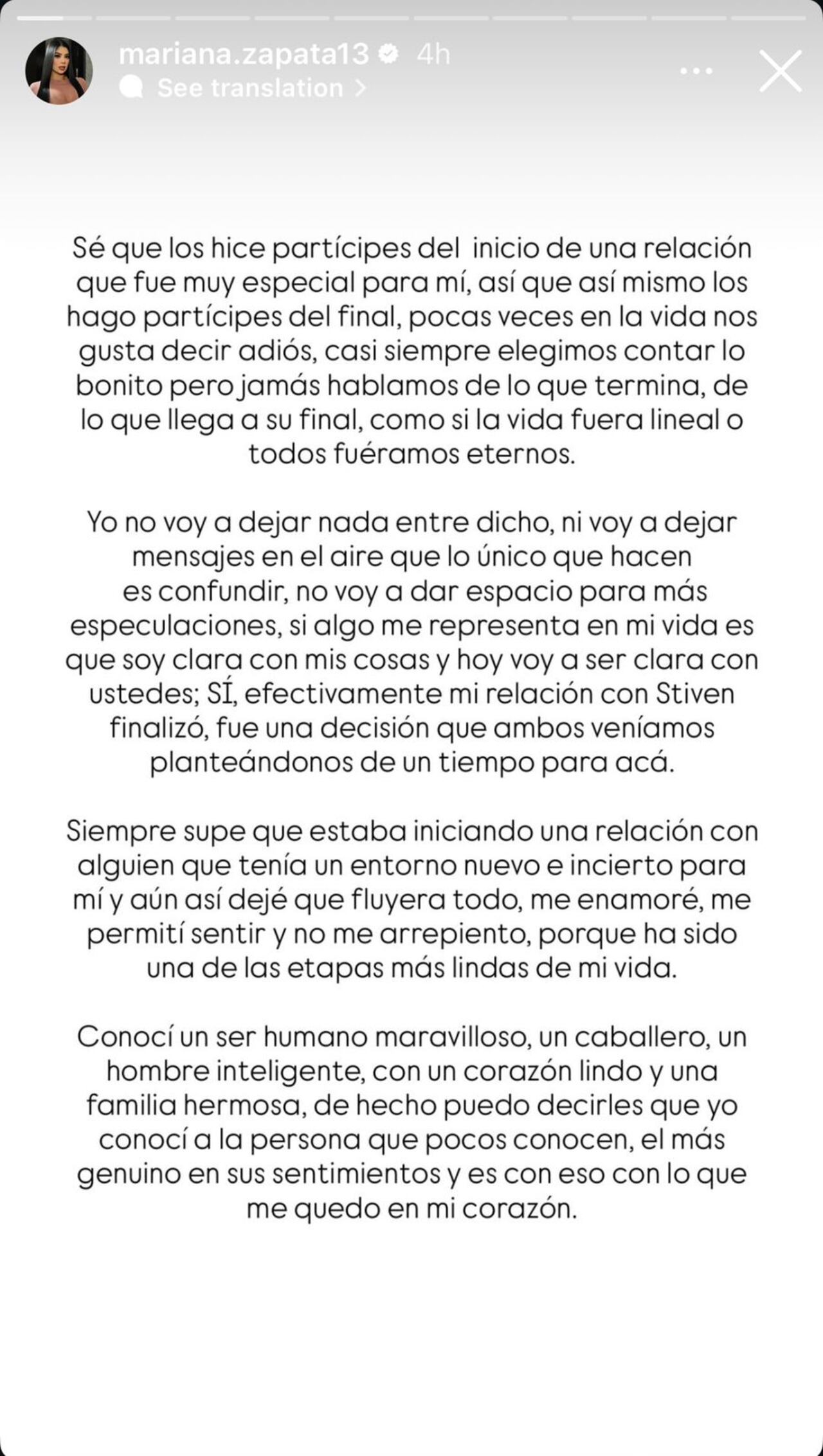 Mariana Zapata explicó por qué terminó su relación con el 'influencer' Mr. Stiven.