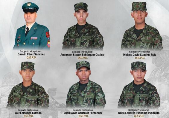 Militares asesinados en Guaviare.