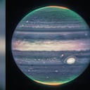 El telescopio espacial James Webb captó las imágenes de Júpiter. Foto: Twitter @nasawebb.