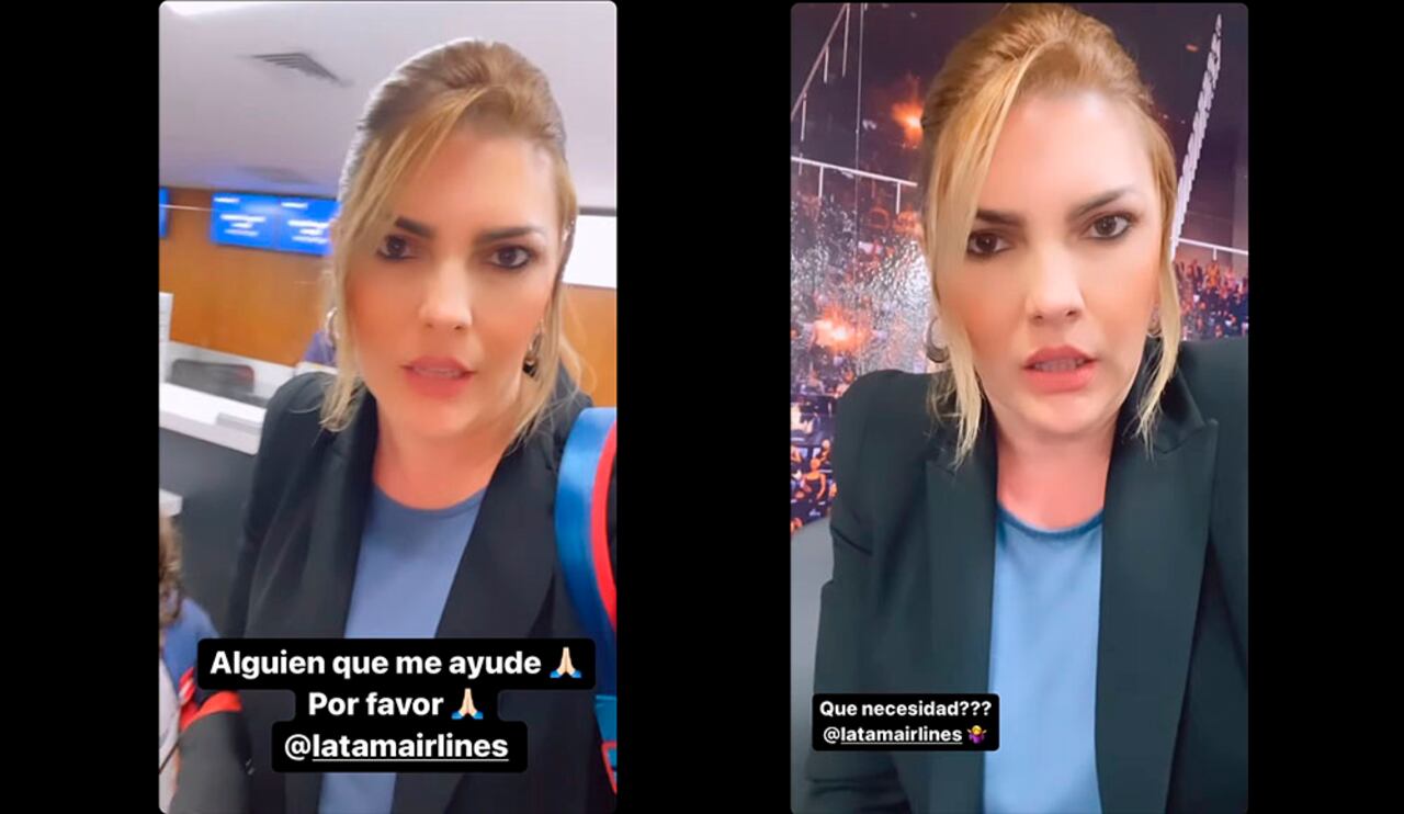 La presentadora vivió una incómoda situación con un vuelo.