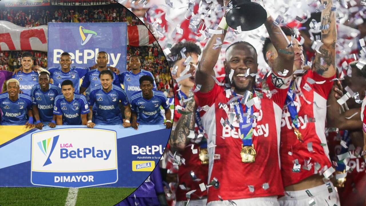 Millonarios / Santa Fe celebra la Superliga.