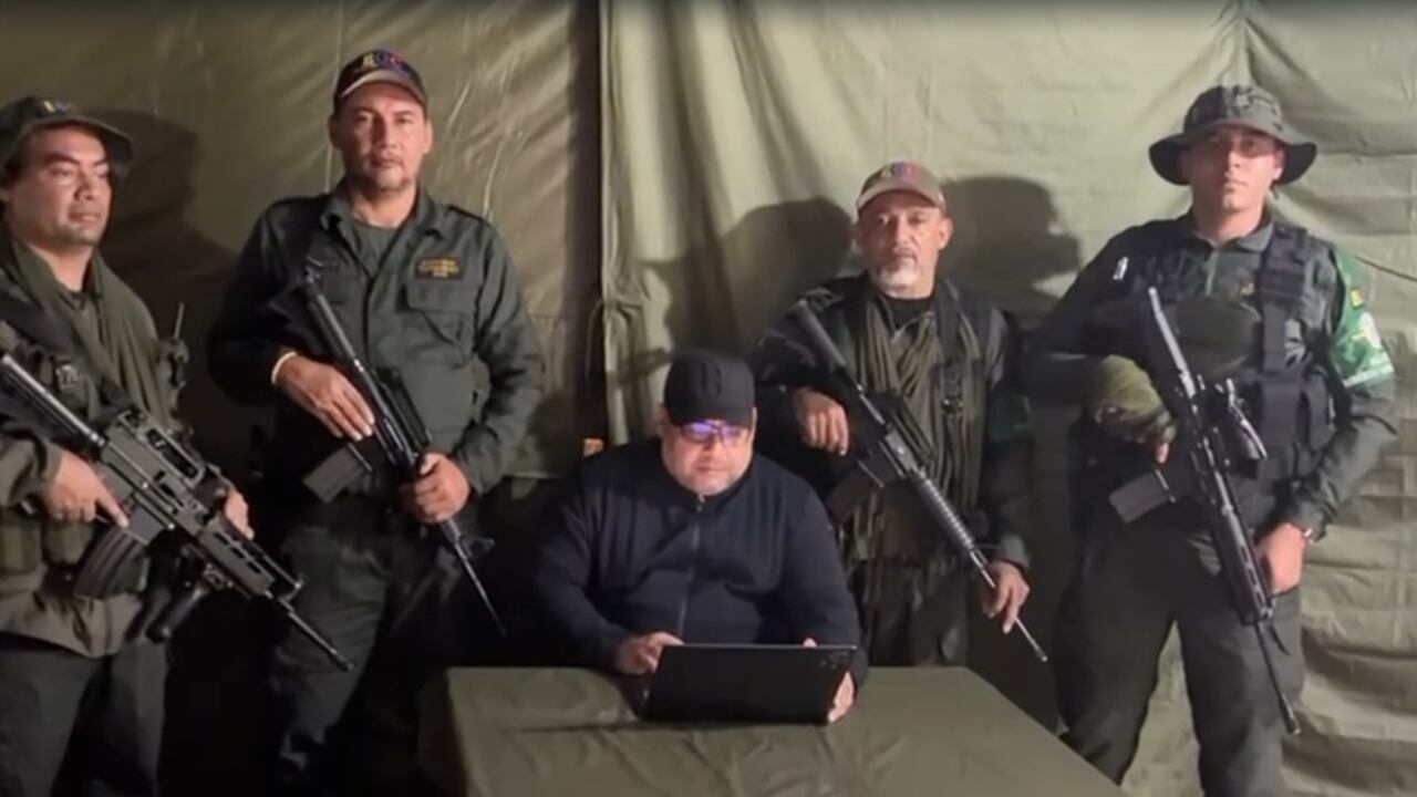 Integrantes del Clan del Golfo que enviaron el más reciente mensaje de la organización.