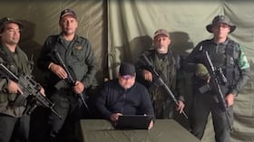 Integrantes del Clan del Golfo que enviaron el más reciente mensaje de la organización.
