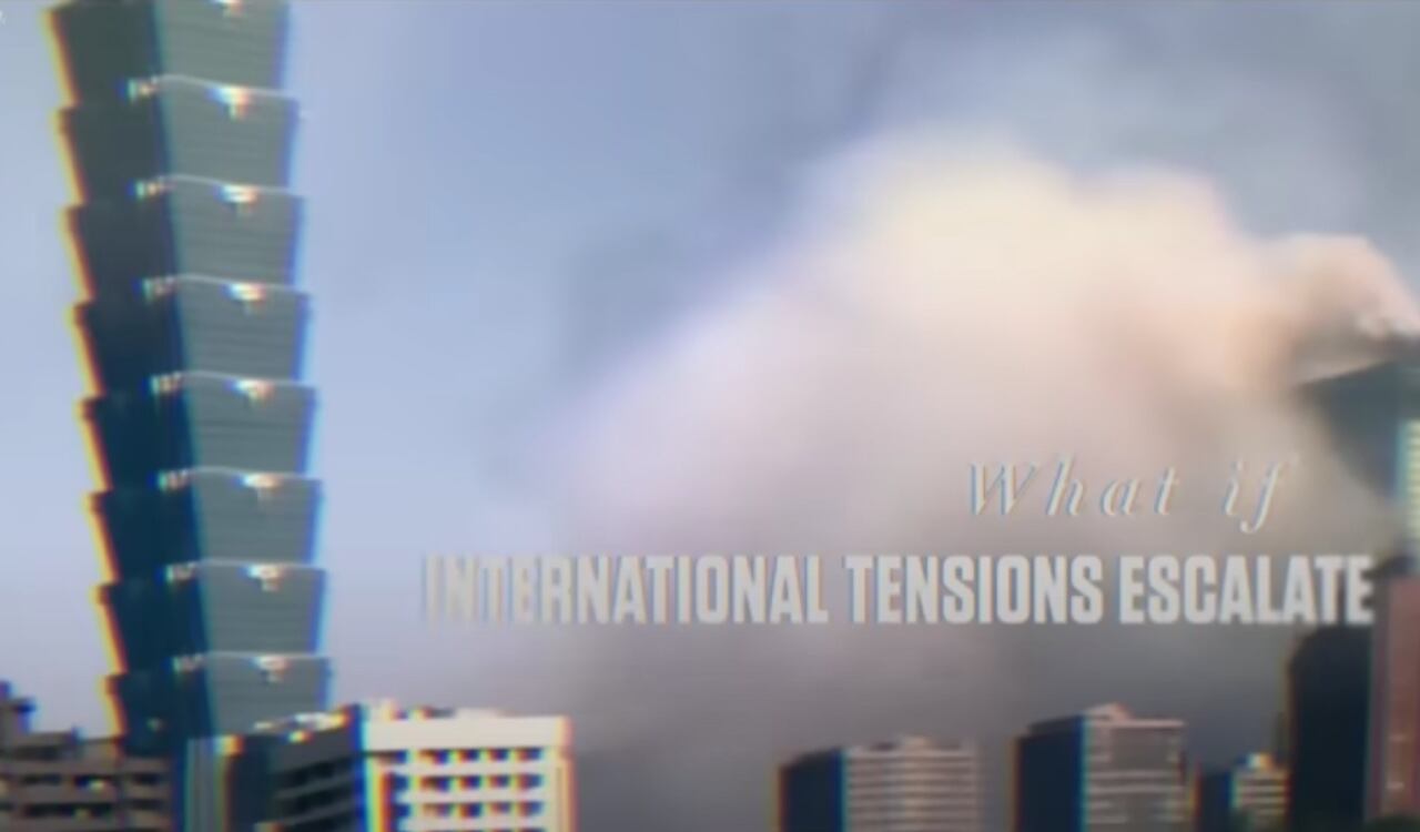 El video con imágenes creadas por inteligencia artificial, muestra un bombardeo de China a Taiwán
