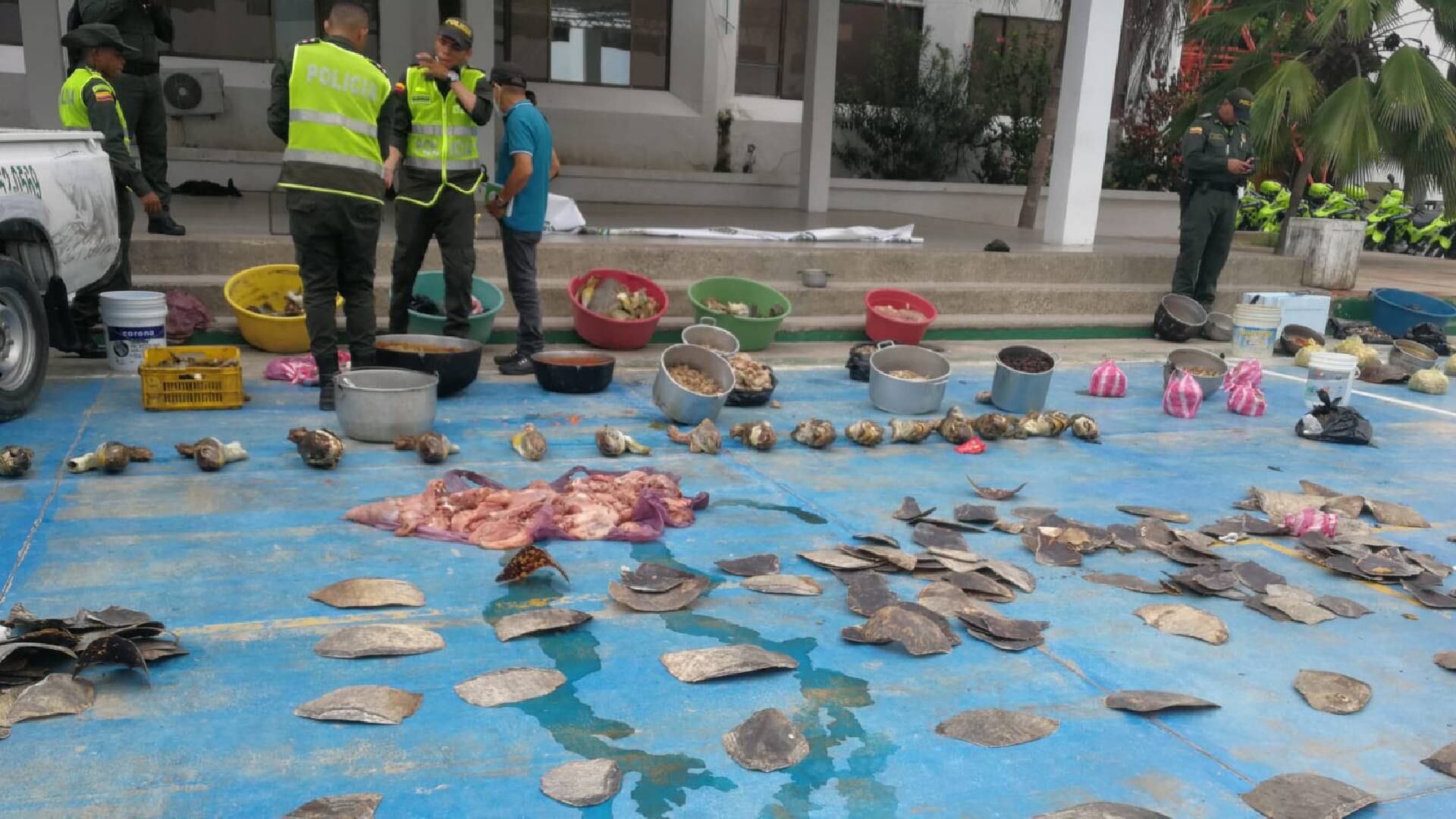 El material confiscado se trasladó hasta el relleno sanitario del municipio de Maicao.