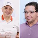 De izquierda a derecha, el presidente Gustavo Petro, el alcalde electo Carlos Pinedo y el gobernador electo Rafael Martínez.