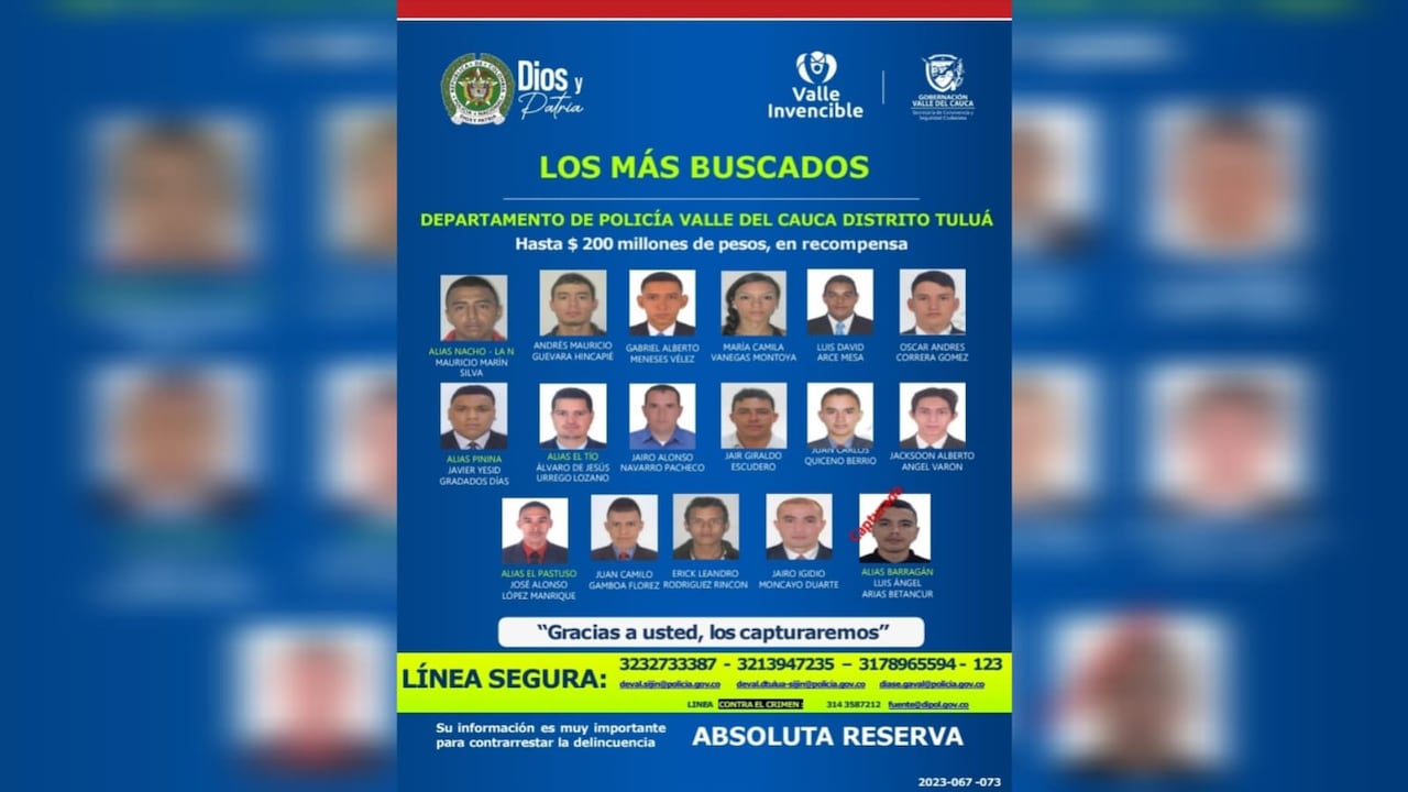 Las autoridades indican que son 17 personas buscadas. Uno ya fue capturado