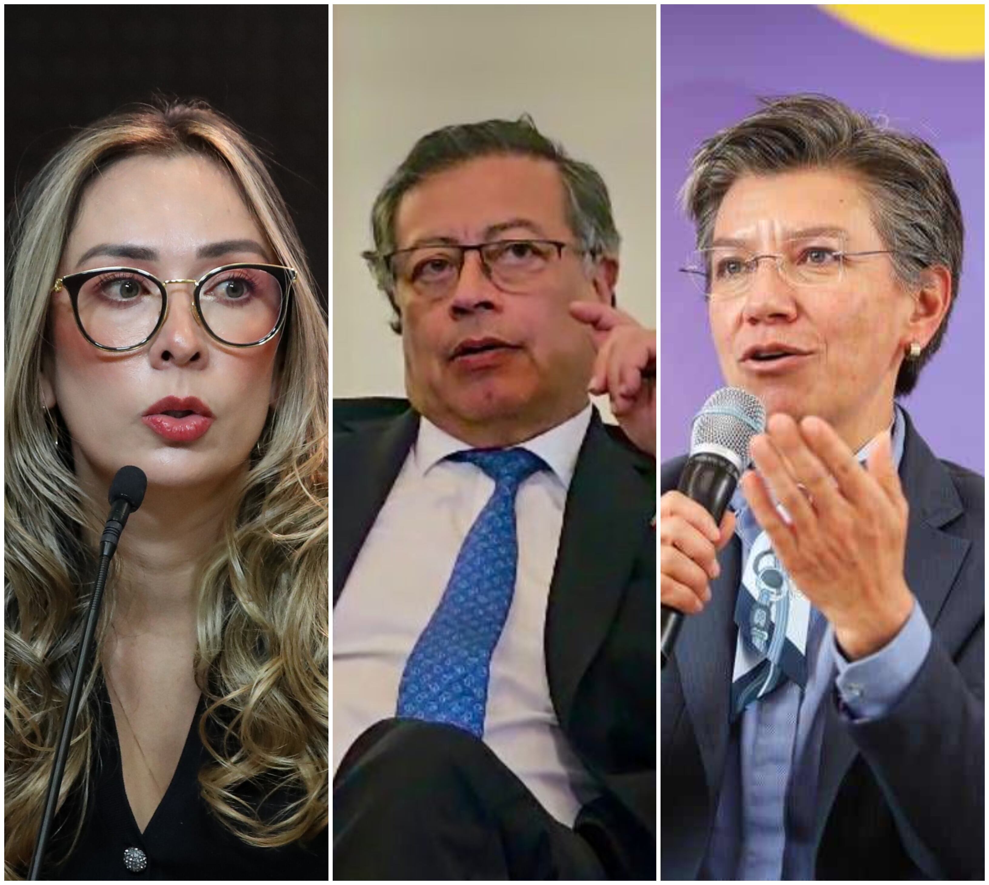 Gustavo Petro, Katherine Miranda, Claudia López
