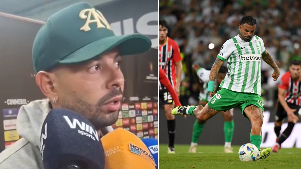 Edwin Cardona habló en zona mixta tras el partido de ida entre Atlético Nacional y Sao Paulo