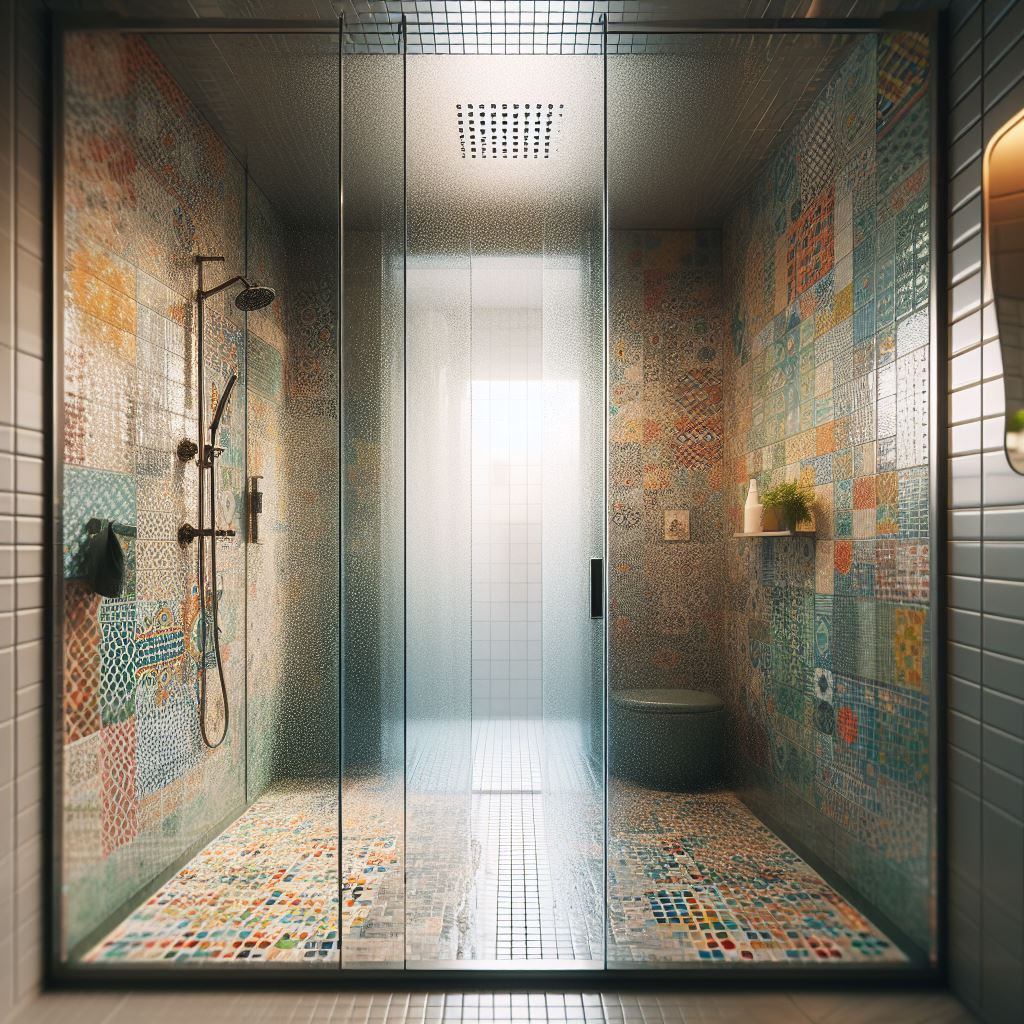 Los vidrios dentro del baño son propensos a ensuciarse.