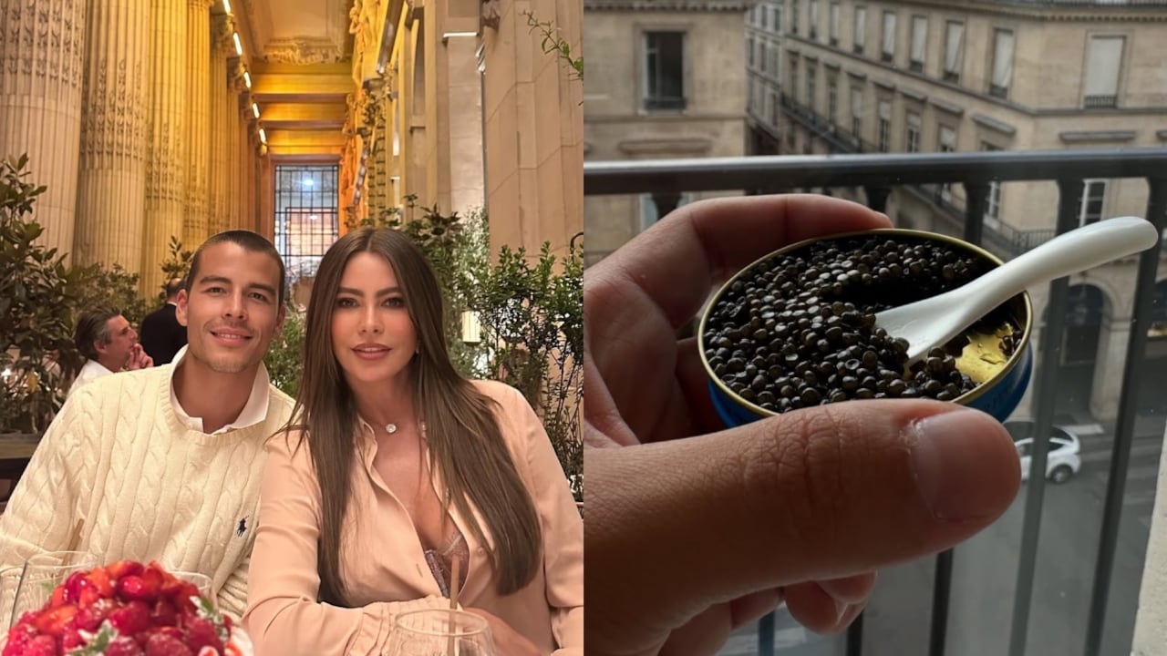 Sofía Vergara y su hijo Manolo comieron caviar en París
