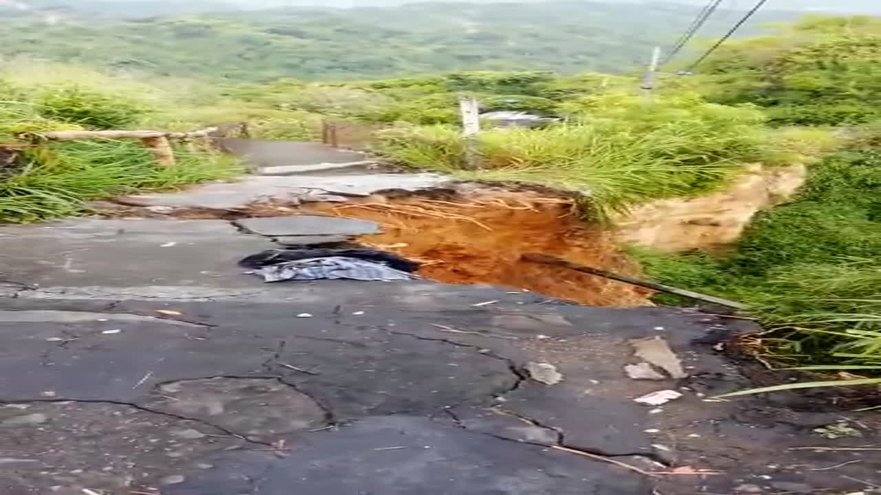 Erosión en el barrio Gaitán, en Bucaramanga.