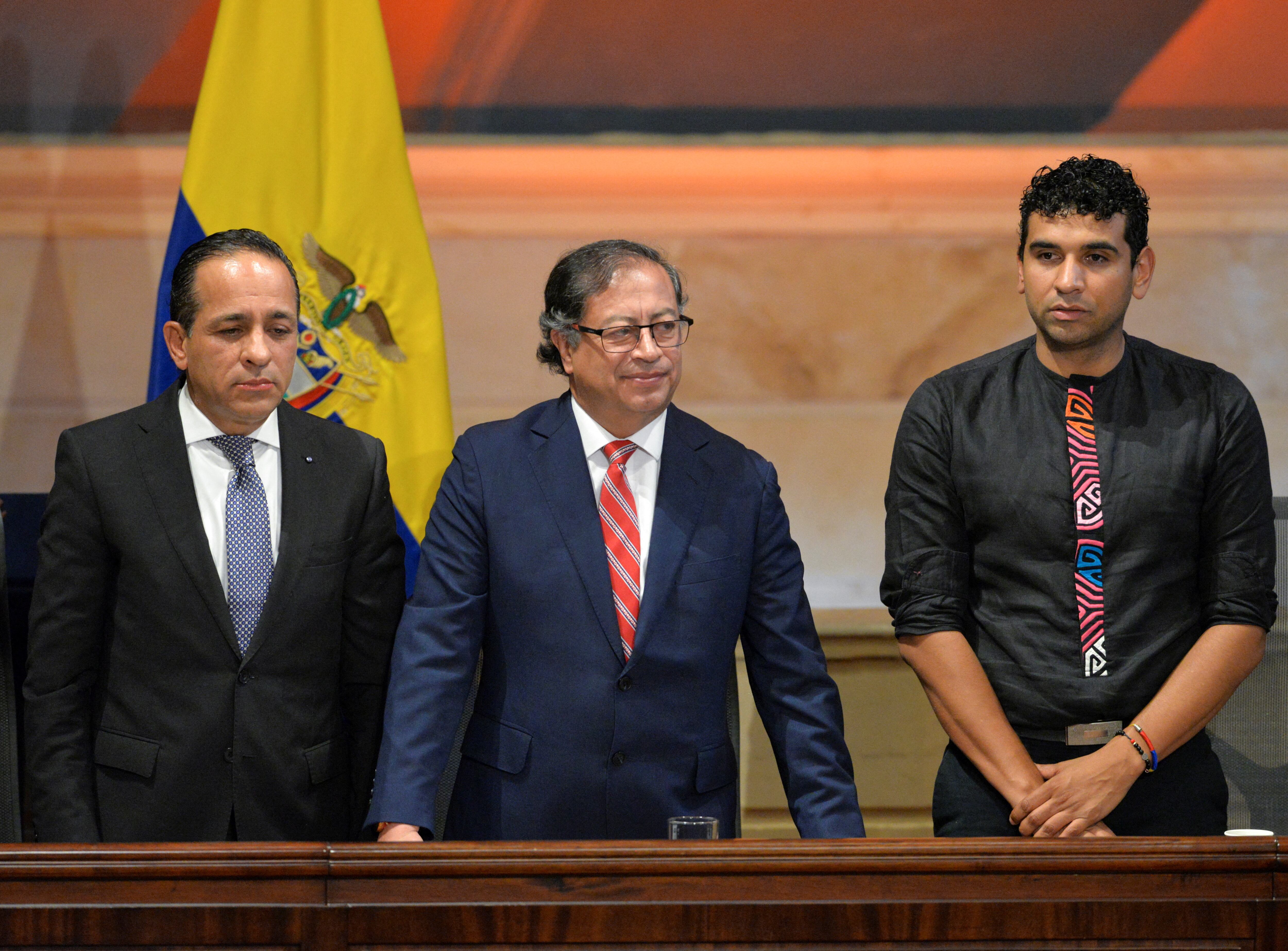 El presidente de Colombia, Gustavo Petro, asiste a la apertura de una nueva sesión legislativa del Congreso de Colombia, en Bogotá, Colombia, el 20 de julio de 2023. REUTERS/Vannessa Jiménez