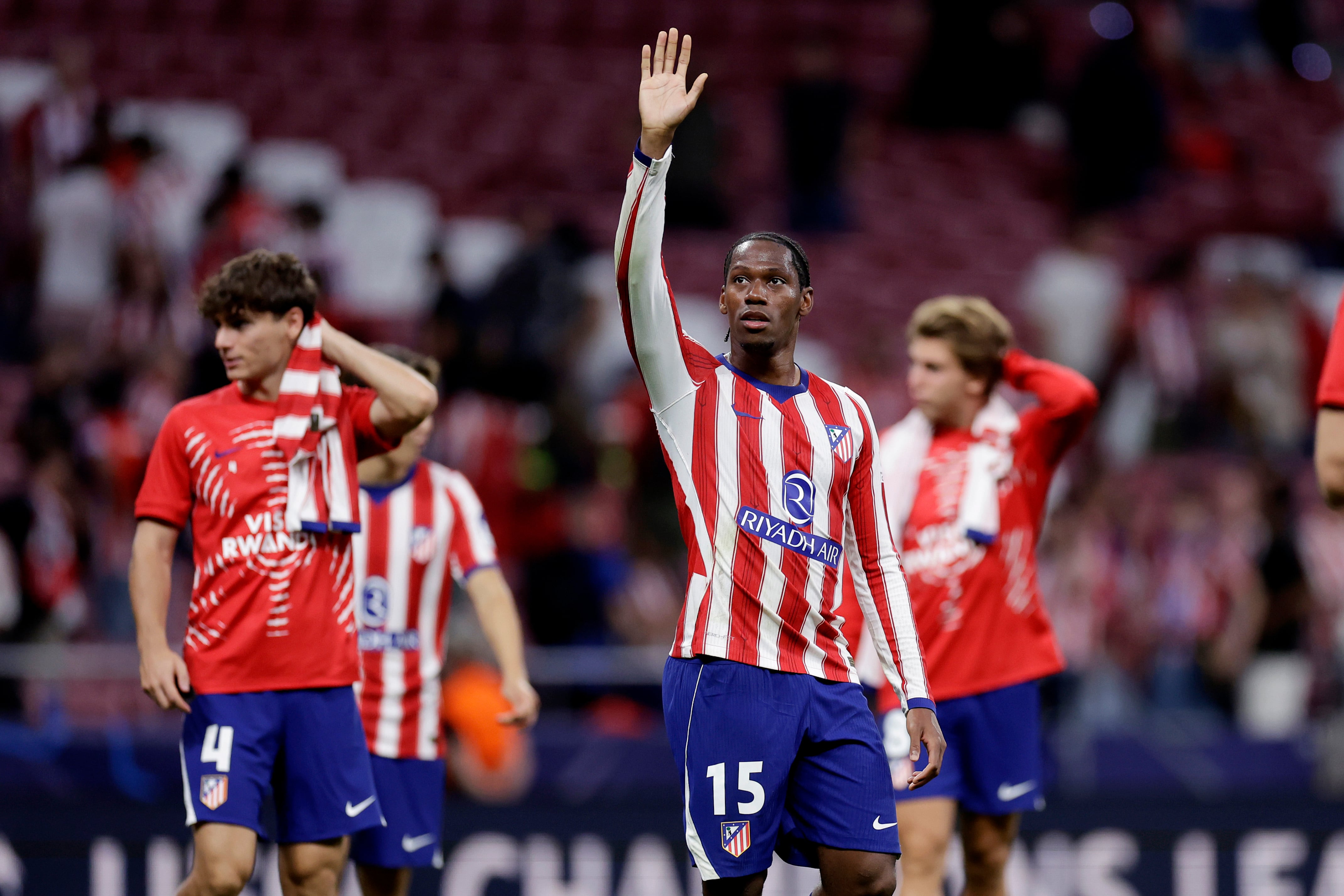 Thomas Lemar celebrando la victoria del Atlético de Madrid.