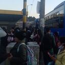 Portal Usme de TransMilenio congestionado.