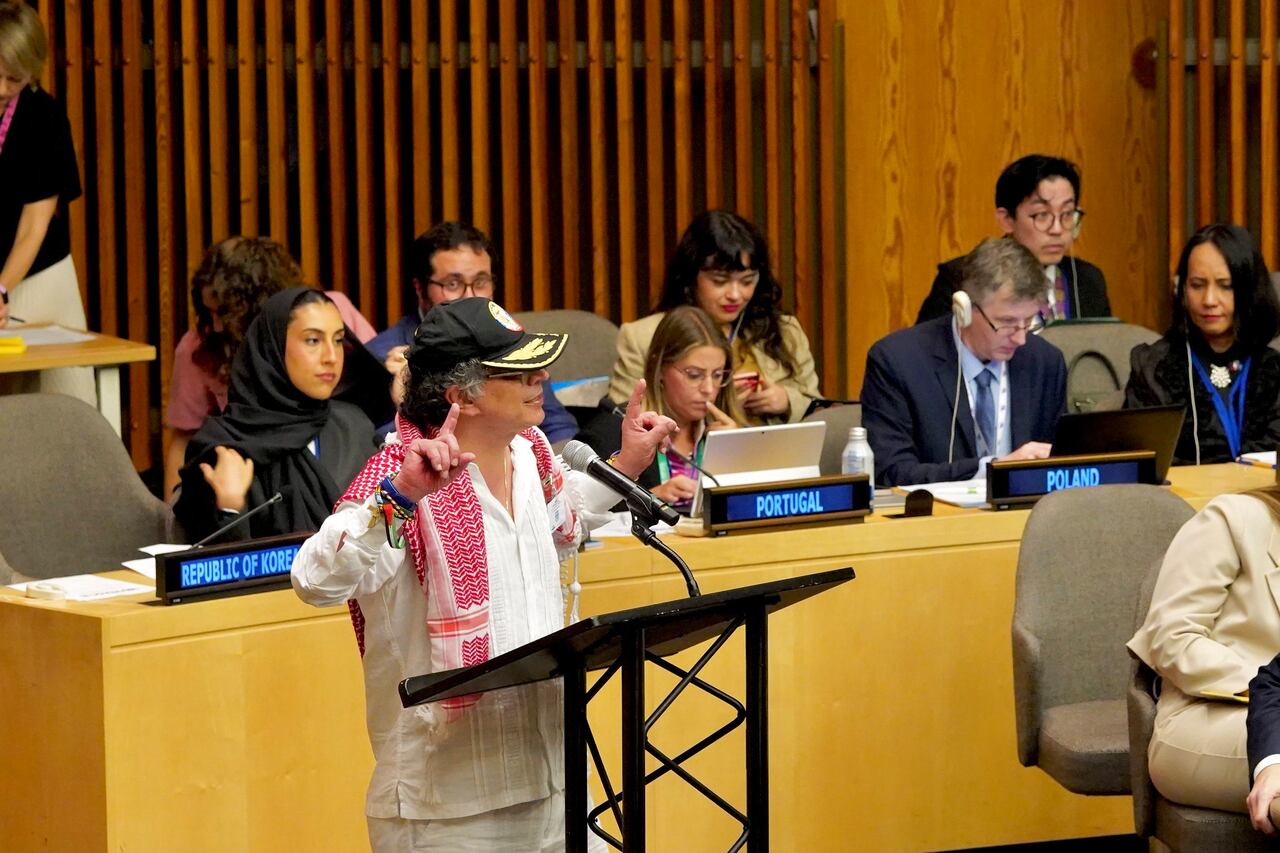 El presidente, Gustavo Petro, el 26 de septiembre de 2025 en Nueva York (Estados Unidos)