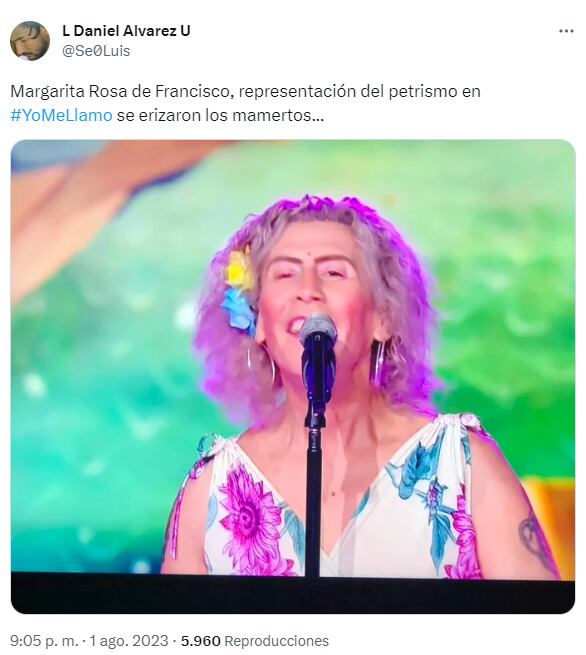 Memes tras audición de 'Yo me llamo' Margarita Rosa de Francisco