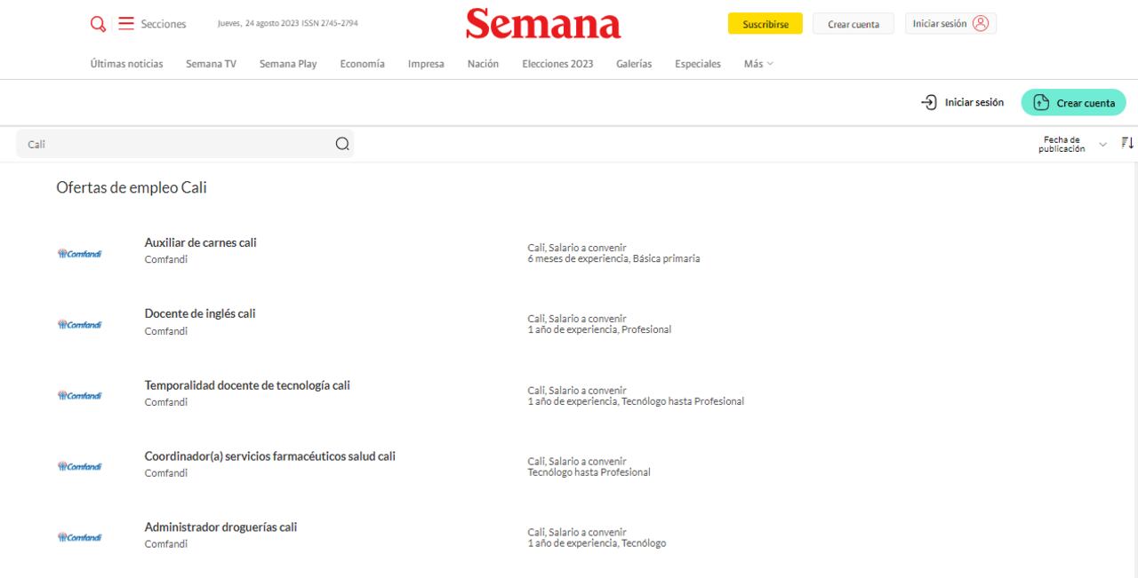 En SEMANA Empleos se pueden encontrar más vacantes en otras empresas.