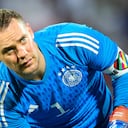 16 November 2022, Oman, Maskat: Soccer, international match, before the World Cup in Qatar, Oman - Germany at the Sultan Qabus Sports Center, Germany's goalkeeper and captain Manuel Neuer wears the captain's armband with the inscription "One Love". Photo: Christian Charisius/dpa (Photo by Christian Charisius/picture alliance via Getty Images)