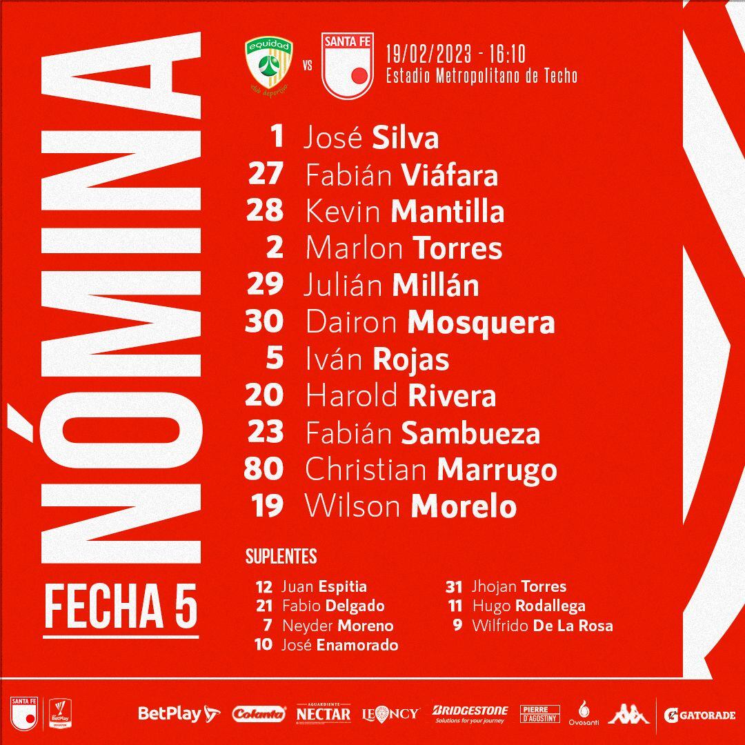 Así saltó Santa Fe a la cancha del Estadio Metropolitano de Techo